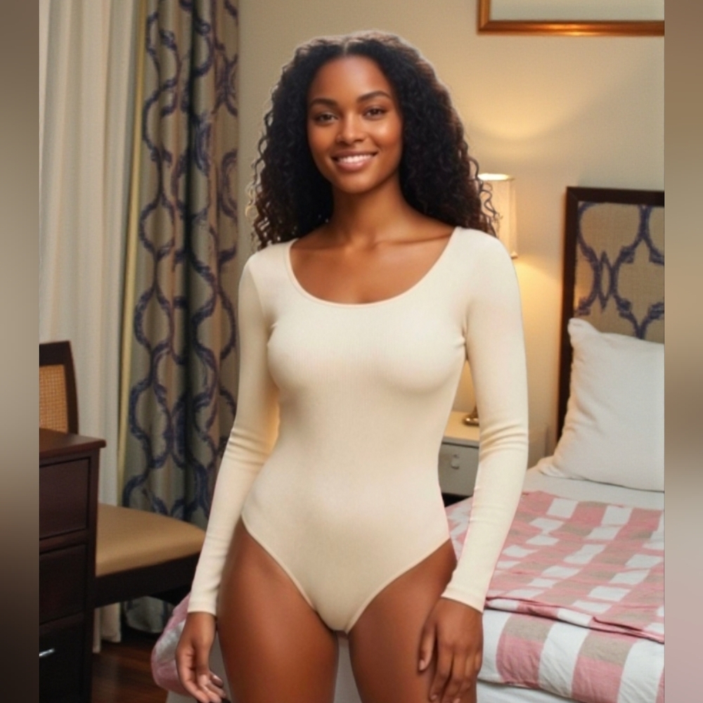 NWT OQQ SHAPEWEAR Cream One Piece
